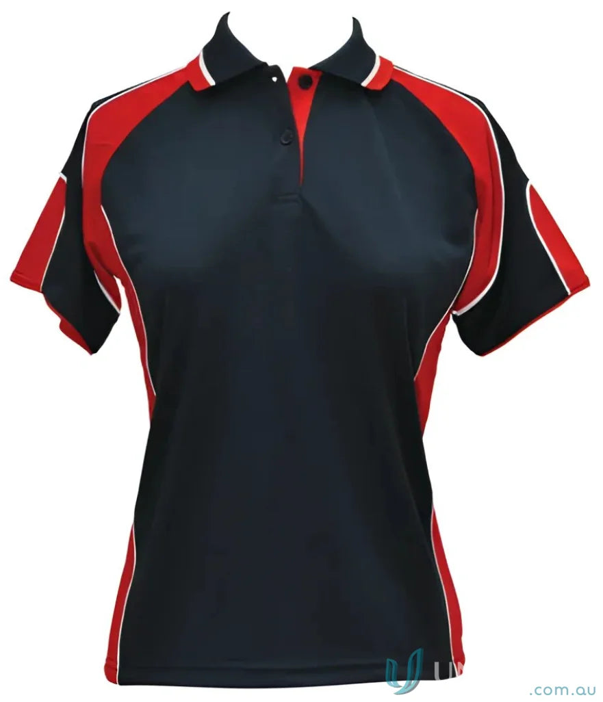 Winning Spirit Ladies CoolDry Alliance Polo in navy and red for ladies cooldry style