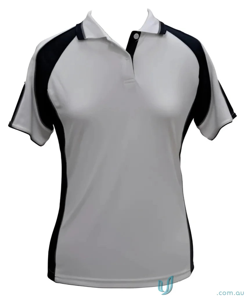 White and black ladies cooldry Winning Spirit Ladies CoolDry Alliance Polo shirt image