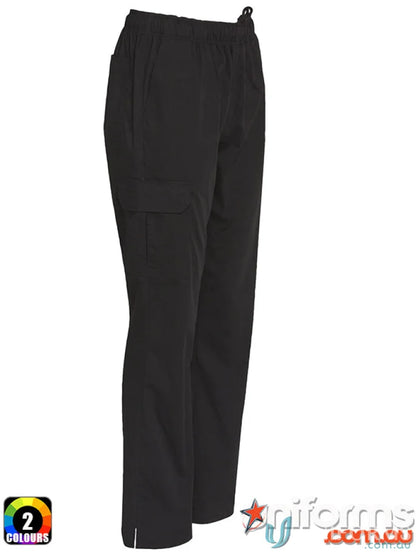 Black scrub pants from Winning Spirit Ladies CP04 ladies functional chef pants collection