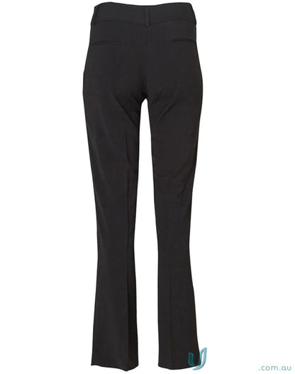 Black flared trousers from Winning Spirit Ladies Permanent Press Pants collection