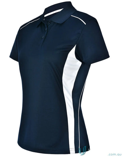 Winning Spirit PS80 Pursuit Polo Lady in navy blue with white side panels and piping
