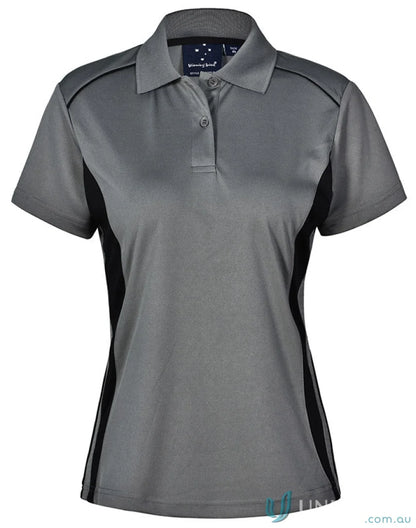 Winning Spirit PS80 Pursuit Polo Lady in grey with black side panels and shoulder accents
