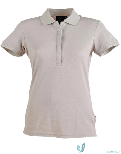Beige ladies truedry connection polo shirt from Winning Spirit Ladies TrueDry Connection Polo