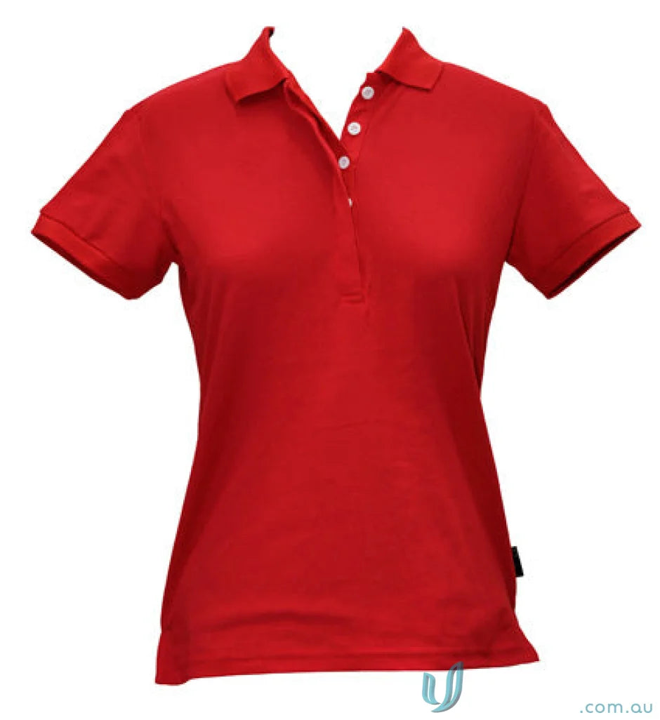 Red Winning Spirit Ladies TrueDry Connection Polo for a stylish, comfortable fit