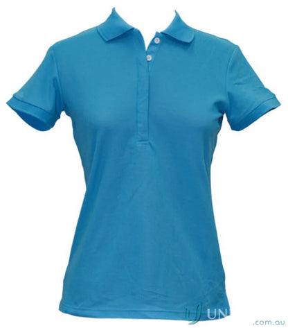 Turquoise Winning Spirit Ladies TrueDry Connection Polo shirt for women