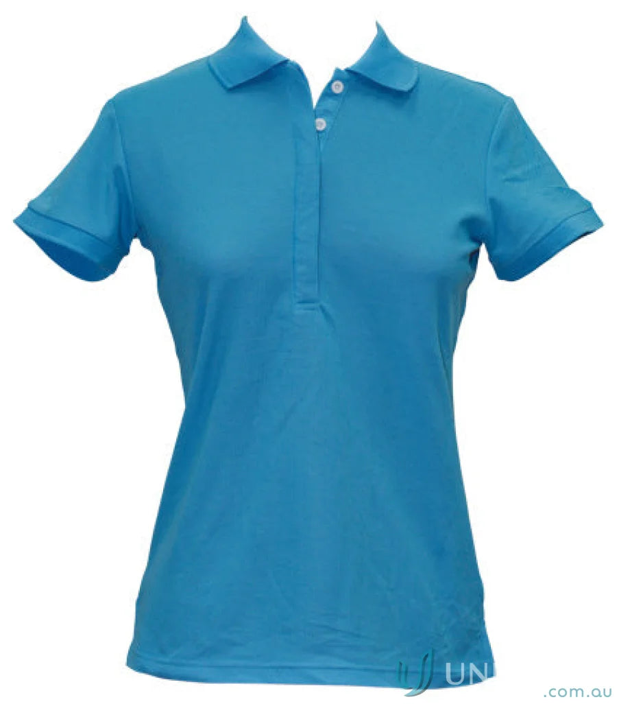 Turquoise Winning Spirit Ladies TrueDry Connection Polo shirt for women