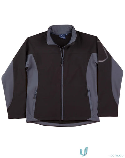 Black and gray Winning Spirit Ladies Whistler Softshell Jacket for women