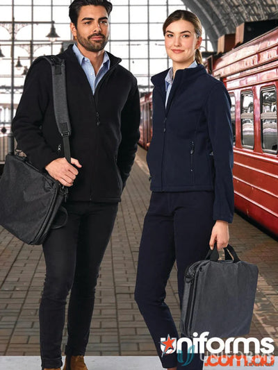 Two people wearing matching uniforms with Winning Spirit Leyton Heather Laptop Bag featuring Leyton Utility Heather style