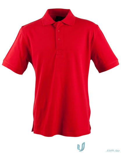 Red polo shirt from PS39 Longbeach Polo, part of Winning Spirit Cotton collection