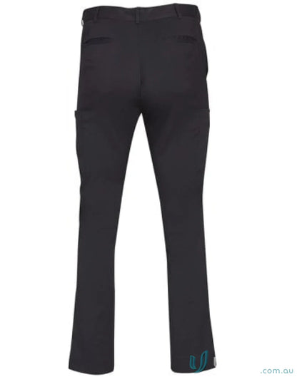 Dark grey Winning Spirit Mens Utility Cargo Pants with straight leg for a casual look