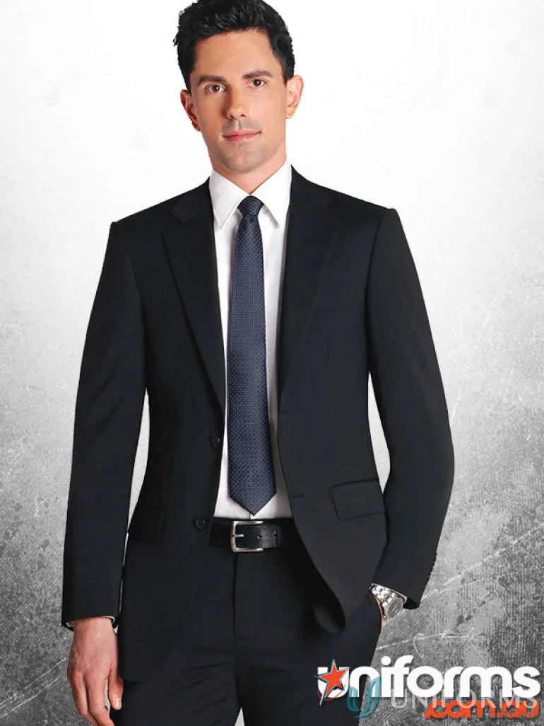 Black men’s spirit polyviscose stretch jacket from Winning Spirit, stylish stretch jacket