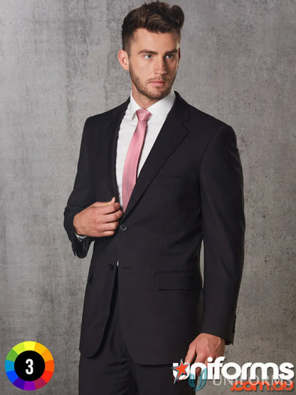 Black men’s poly viscose Stretch Jacket from Winning Spirit PolyViscose Stretch collection