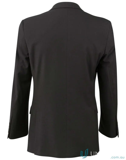 Winning Spirit PolyViscose Stretch Jacket for Men in Black Suit Jacket Style