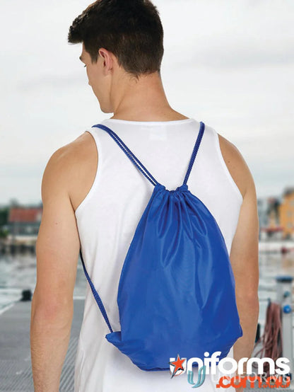 Blue spirit swim backpack with b4112 reinforced metal eyelets and 210d nylon durability