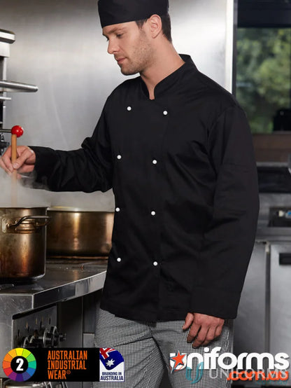 Winning Spirit Traditional chefs jacket with black and white checkered pants for culinary pros