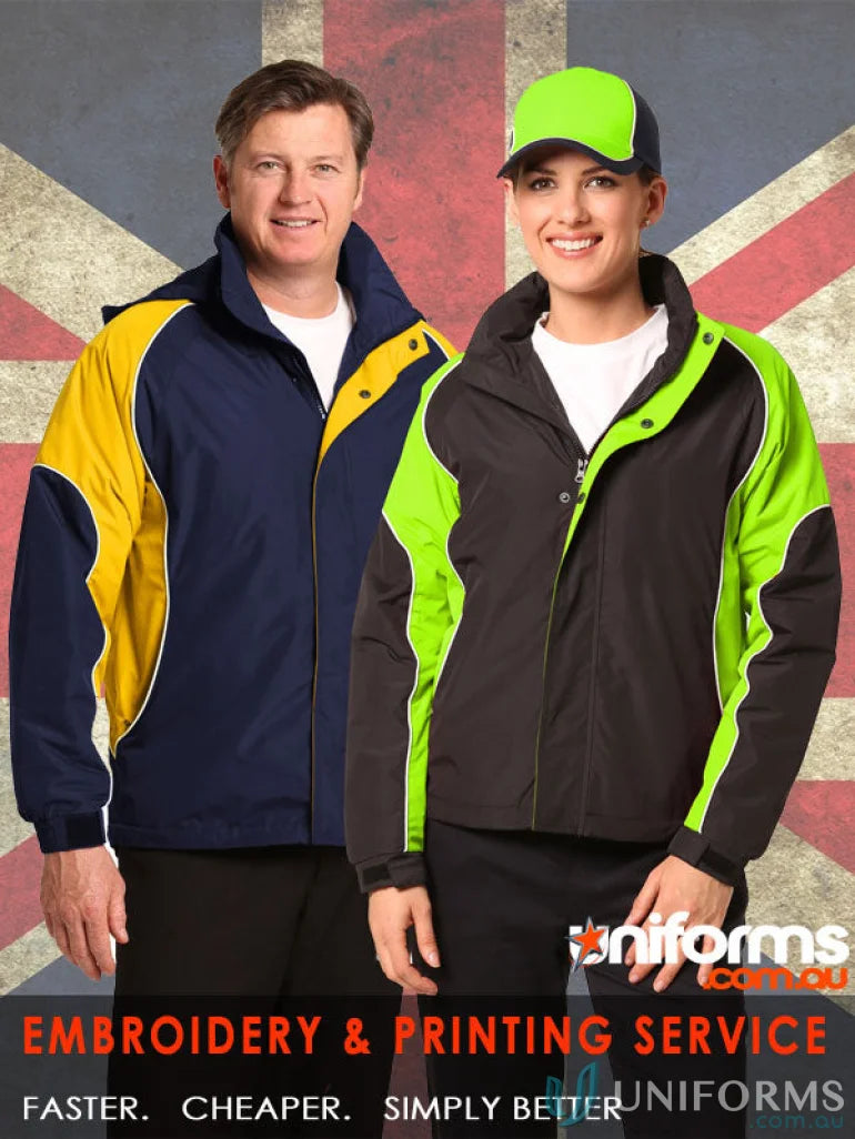 Two-toned outerwear jackets from Winning Spirit Unisex Arena Jacket with elasticated adjustable cuffs