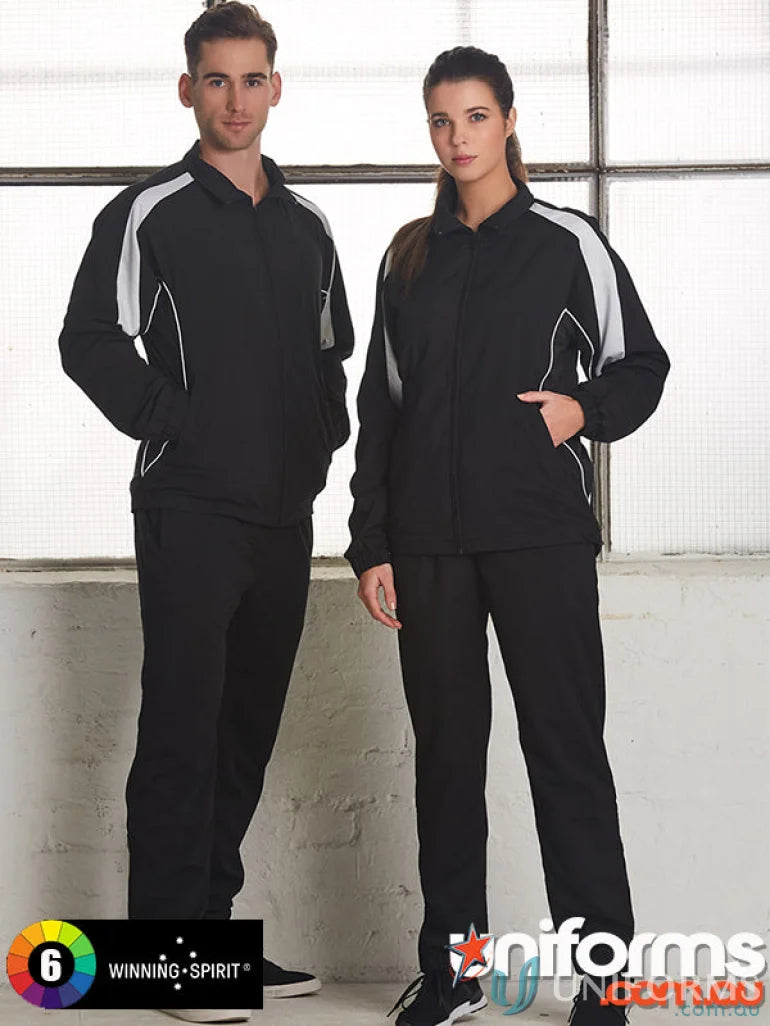 Matching black spirit legend warm unisex workwear pants with silver accents for a cool look
