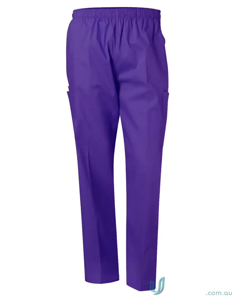 Purple Winning Spirit Unisex Scrub Pant with elastic waistband for healthcare pros