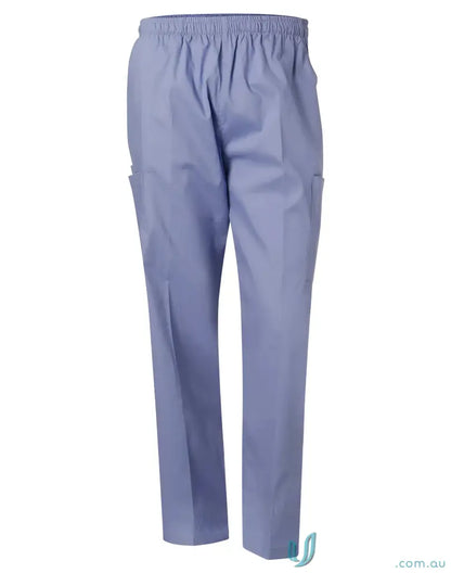 Periwinkle elastic waist scrub pants from Winning Spirit Unisex M9370 for healthcare pros