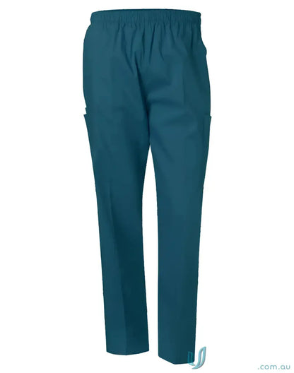 Teal Winning Spirit Unisex Scrub Pant with elastic waistband and side pockets for healthcare pros