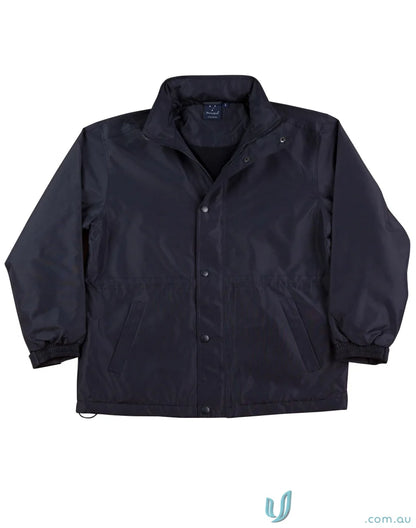 Dark blue Winning Spirit Unisex Stadium Jacket made of water-repellent Oxford shell, perfect workwear solution with jk01 stadium jacket style
