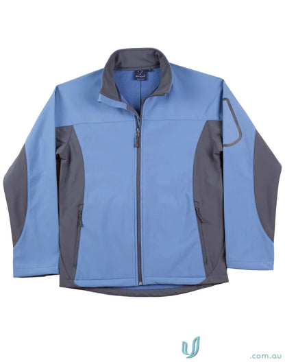 Blue and gray jk31 Whistler bonded softshell fabric Winning Spirit jacket for outdoor fun