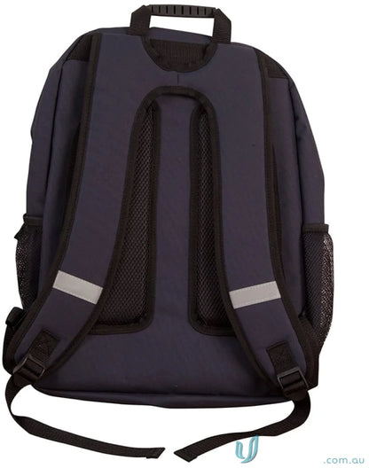 Navy blue Winning Spirit Winner Backpack with padded straps and organized pockets