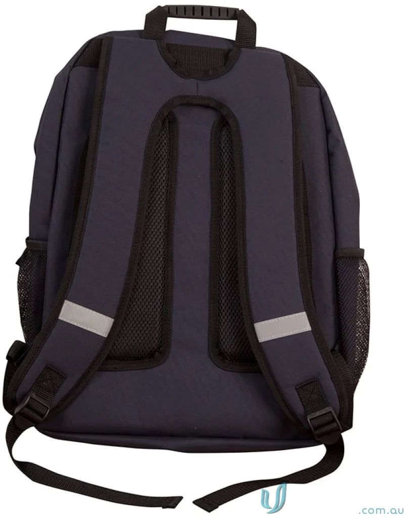 Navy blue Winning Spirit Winner Backpack with padded straps and organized pockets
