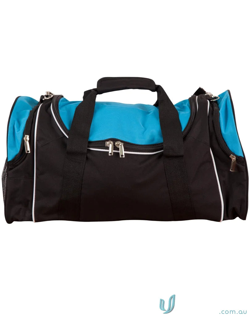 Black and blue duffel bag from Winning Spirit Winner Sports Bag for travel or gym