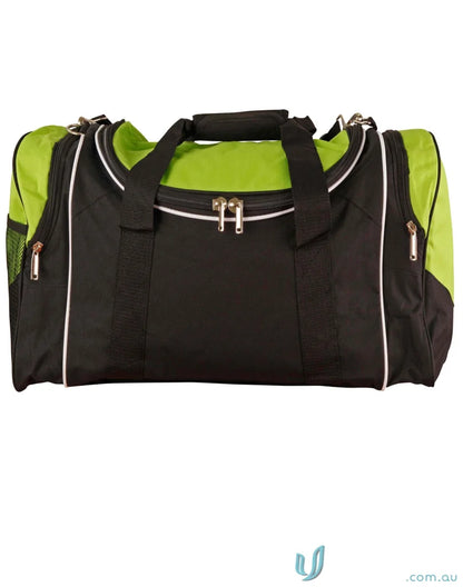 Black and green Winning Spirit Winner Sports Bag, ideal travel bag for sports fans