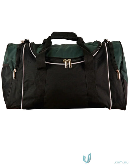 Black and green Winning Spirit Winner Sports Bag, perfect travel bag for sports fans