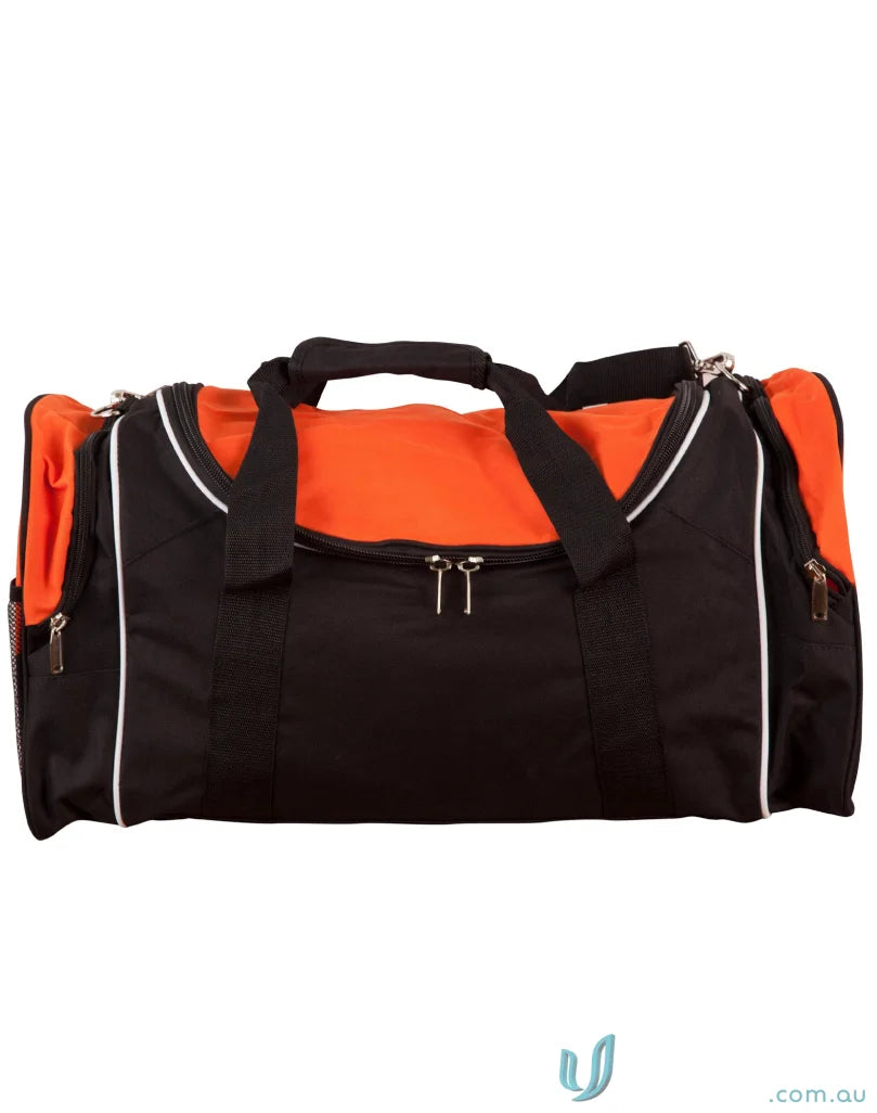 Black and orange Winning Spirit Winner Sports Bag perfect travel bag for sports fans