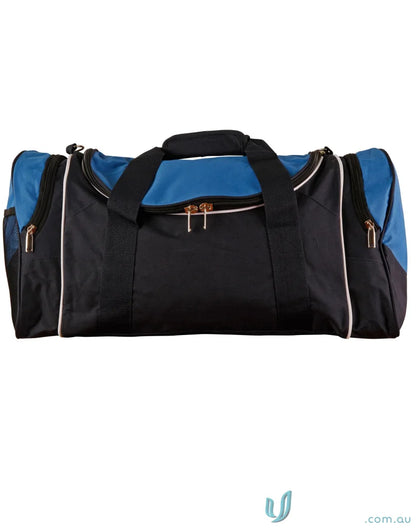 Blue and black duffel bag from Winning Spirit Winner Sports Bag, perfect travel bag