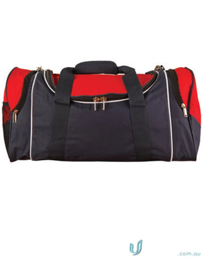 Red and black duffel bag from Winning Spirit Winner Sports Bag, perfect for travel