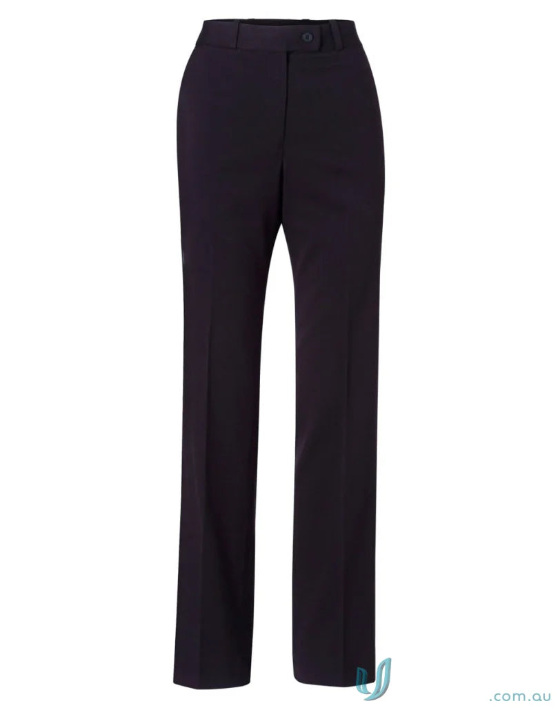 Dark straight-leg dress pants from Winning Spirit Womens with stretch flexi waist for comfy fit