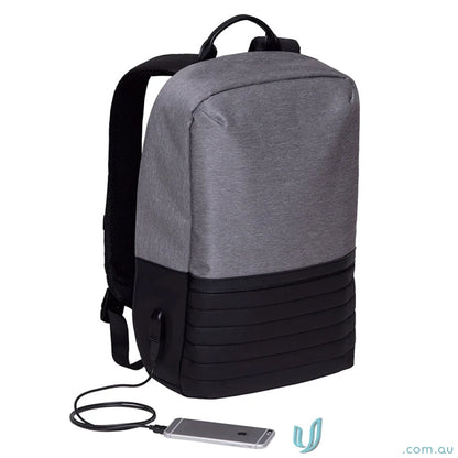 Wired Compu Backpack with USB port, perfect for workwear and decoration area use
