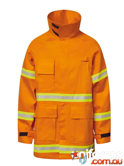 Wldlan Fire Fighting Jacket with reflective tape and multiple pockets, perfect protective clothing