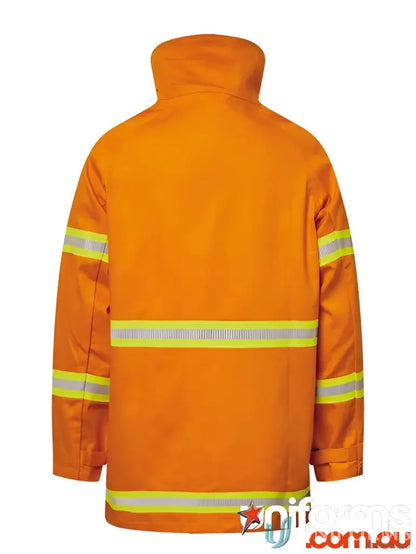 Orange Wldlan Fire Fighting Jacket with reflective tape for protective clothing and uniforms