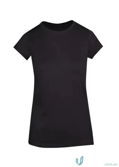 Black women’s accelerator cool-dry t-shirt showing casual style and comfort