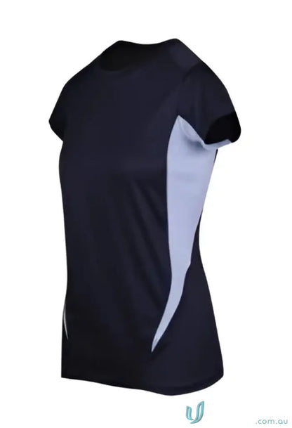 Two-tone athletic women’s accelerator cool-dry T-shirt for active wear