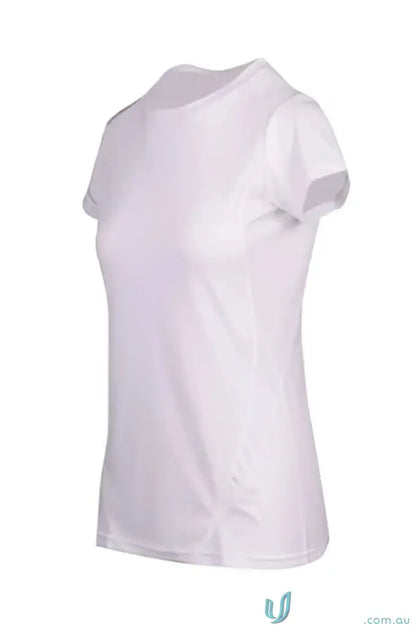 White women’s accelerator cool-dry t-shirt for women’s accelerator workout comfort