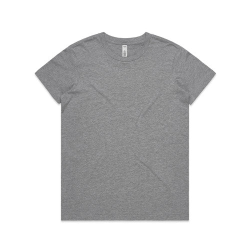 Gray womens basic lightweight tee with pocket and crew neck