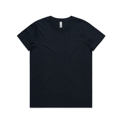 Women’s black basic lightweight tee, short sleeves, crew neck cotton