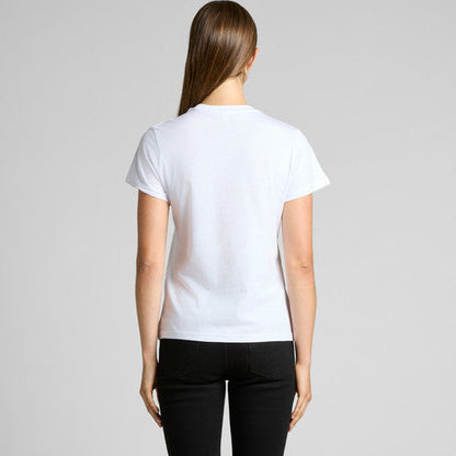 White v-neck lightweight tee for women, basic cotton short sleeve