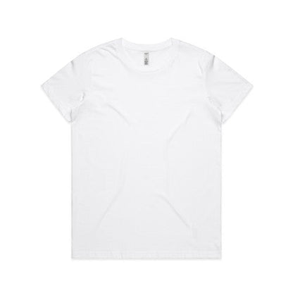 White v-neck basic lightweight tee for women, cotton short sleeves