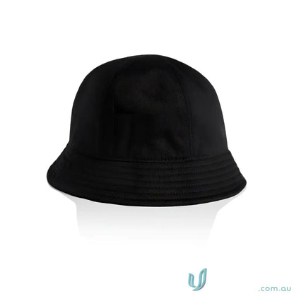 Black brim bucket hat with a ribbed reinforced short brim, stylish and lightweight
