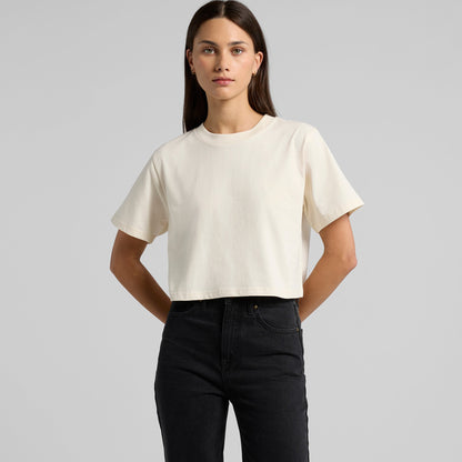 Planett women’s classic cropped heavyweight tee in cream