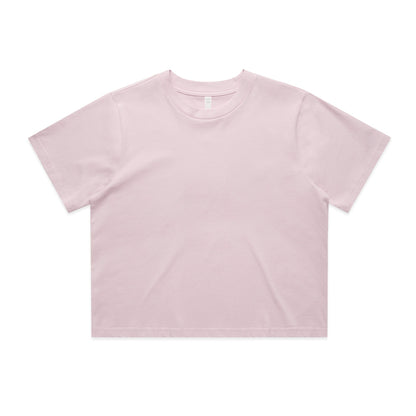 Womens classic cropped tee in lavender with short sleeves