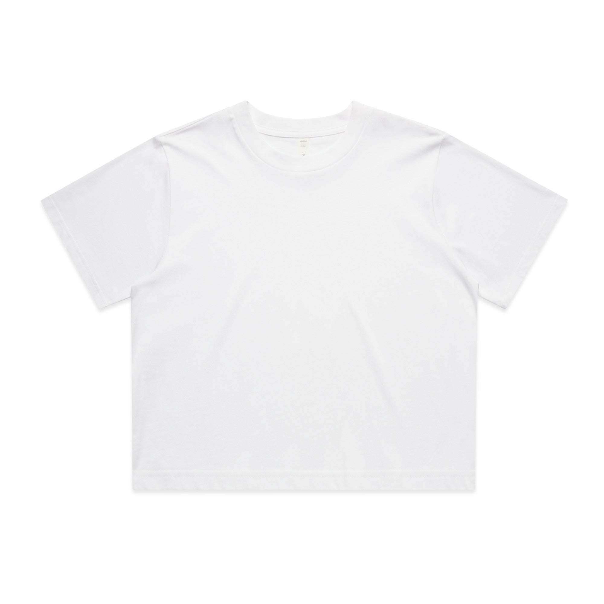 Womens classic cropped heavyweight tee in white