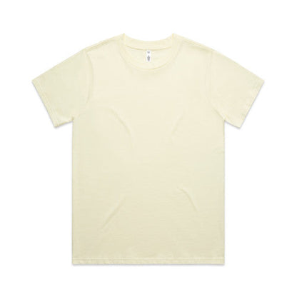 Cream-colored womens classic heavyweight t-shirt, relaxed fit